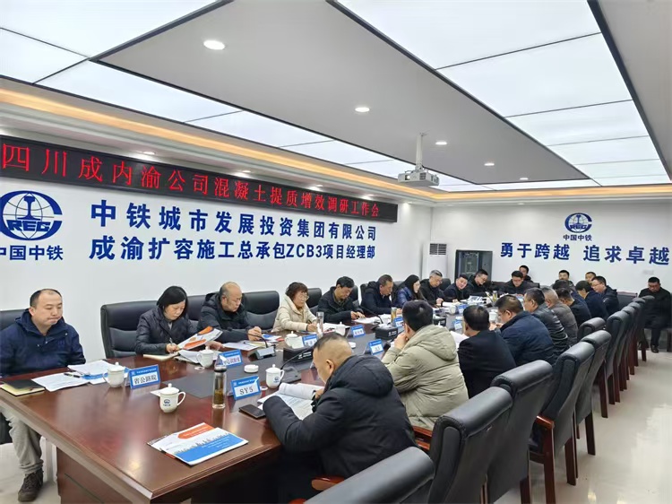 成内渝公司组织开展质量专项督导检查暨混凝土提质增效调研工作会